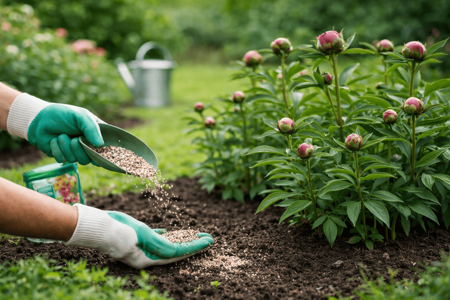 how and when to fertilize peonies
