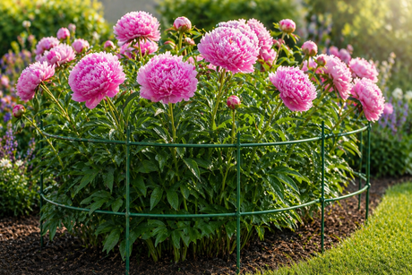 support peonies to keep them upright