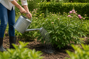how to prevent peonies leaves turning brown
